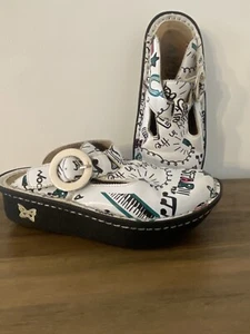ALEGRIA KID LEN-354 ROCKSTAR WHITE SLIP ON CLOG Shoes Kid Size 12 - Picture 1 of 7