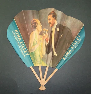 EVENTAIL PUBLICITAIRE ANCIEN KINA LILLET QUINQUINA ALCOOL ADVERTISING FAN OLD - Picture 1 of 2