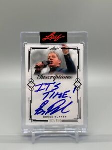 2023 Leaf Inscriptions Bruce Buffer Auto "IT'S TIME" 102/150 ONLY 48 IN CIRC.