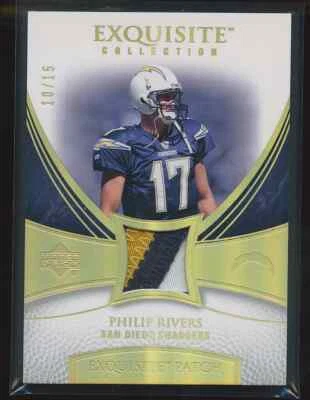 Philip Rivers 2007 Exquisite Collection Patch Jersey Gold 10/15 - Image 1 of 2