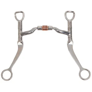 89-11465 Myler 7" Flachschaft Süß Eisen Niedriger Port Trense Bit Kupfer Roller 5" - Bild 1 von 1