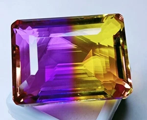 Flawless EGL Certified 105.50Ct Tourmaline Bi-Color Emerald Shape Loose Gemstone - Picture 1 of 14
