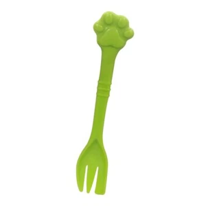Pet Dog Cat Feeding Scooping Can Tin Food Fork Mixing Spoon Green 7.48Inch - Picture 1 of 5