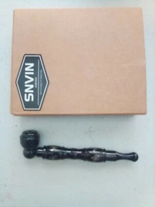 Black Tobacco Pipe w/ Etched Scopion Design NEW - Picture 1 of 2