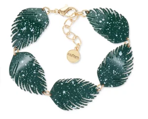 Alfani Gold-Tone Colored Palm Leaf Flex Bracelet - Picture 1 of 3