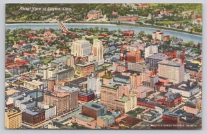 Tarjeta postal sin publicar Dayton OH Ohio vista aérea vintage 1939 - Imagen 1 de 2