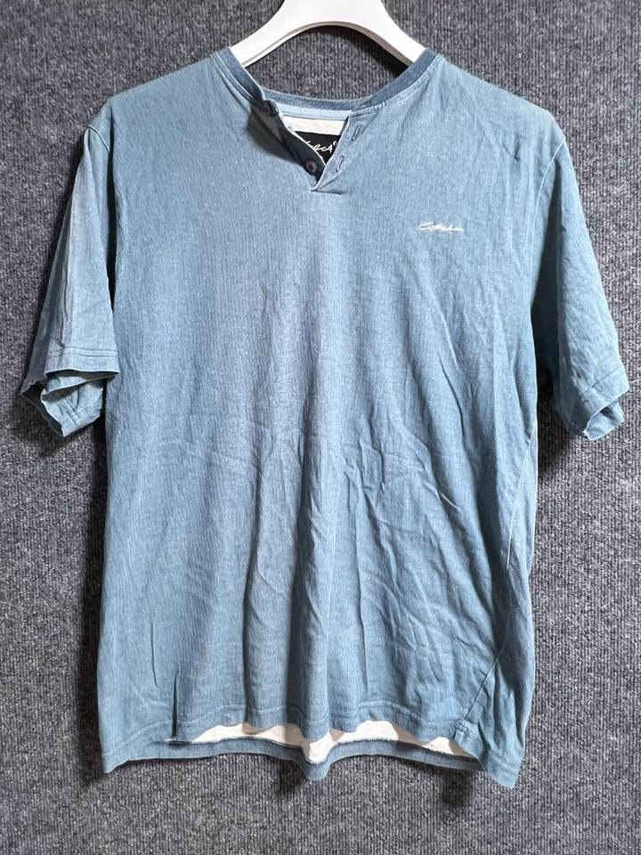 Circa Mens Henley Pullover Shirt Blue green Mens Large - Image 1 of 4