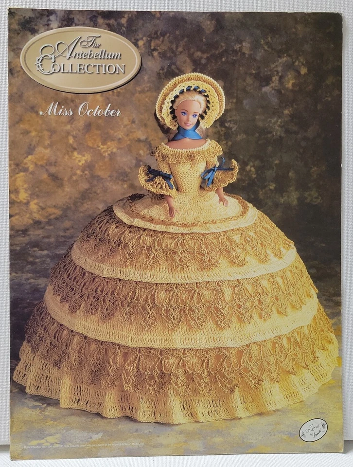 1990 The Antebellum Collection- Crochet Barbie Dress- Miss October Annie's Attic - Image 1 of 1