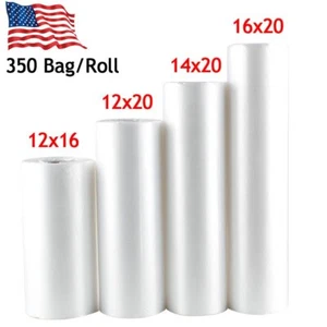 350/Roll Plastic Clear Produce Bag Kitchen Food Storage 12x16 12x20 14x20 16x20 - Picture 1 of 8