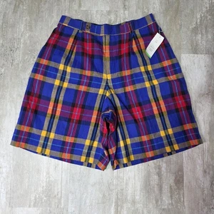 Pantalones Cortos Vintage Elisabeth Cuadros 100% ALGODÓN Para Mujer Talla 14 ¡NUEVOS CON ETIQUETAS!  - Imagen 1 de 8