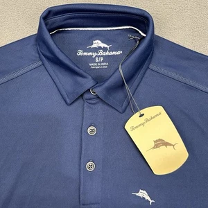 Tommy Bahama Poloshirt Herren klein marineblau Performance Stretch Golf $ 99,50 - Bild 1 von 8