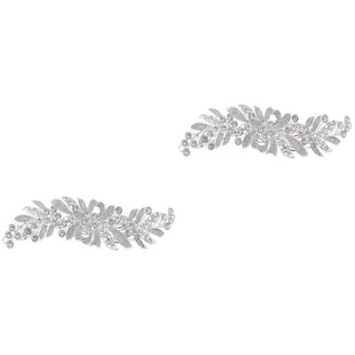  2 Stück Hochzeit Haarschmuck Braut Stirnband Damen Strass Kämme - Bild 1 von 4