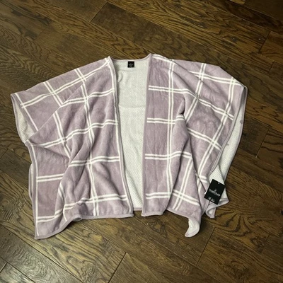 Cuddl Duds Womens S/M  Poncho Wrap Open Front Loungewear Side Button NWT - Image 1 of 4