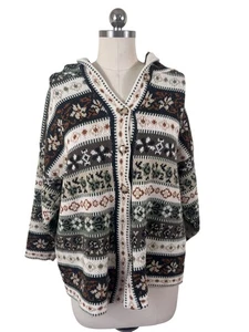 SML Sport LTD Y2K Strickjacke Pullover Shacket Damen Large Fair Isle Nordic Ski - Bild 1 von 8