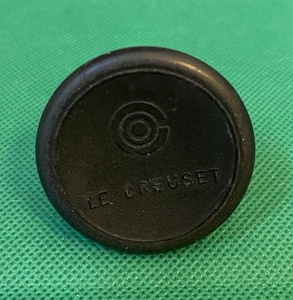 Le Creuset 1.8” 45mm Wide Black Round Phenolic Replacement Cookware Knob Only - Picture 1 of 8