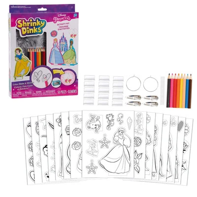 Shrinky Dinks Princesas Disney Kit Artesanal Color Hornear Accesorios Diversión para Niños Foto 1 de 4