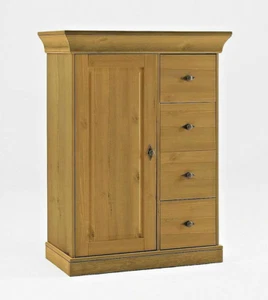 Massivholz Kommode Kiefer gelaugt geölt Brotschrank Anrichte Schrank Vertiko - Bild 1 von 2