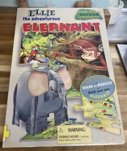 Vintage Jungle Friends Ellie The Adventurous Elephant Read And Solve Puzzle Book - Picture 1 of 5