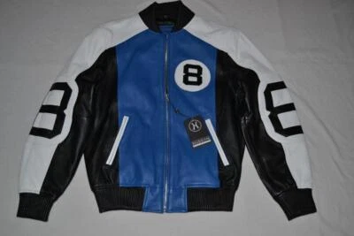 HUDSON OUTERWEAR REAL LEATHER JACKET ORIGINAL EIGHTBALL BLACK  MENS BRAND NEW - Image 1 of 4