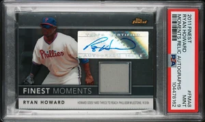 PSA 9 RYAN HOWARD 2011 TOPPS FINEST MOMENTS JERSEY RELIC AUTO AUTOGRAPH CARD /74 - Bild 1 von 2