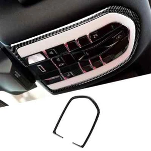 Real Carbon Fiber Interior Reading Light Frame Trim For Porsche Macan 2015-2021 - Picture 1 of 6