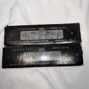 Speed-o-print número 104 y 109 vintage - Imagen 1 de 3