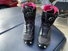 Salomon Pearl Boa Women's Snowboard Boots Size USA 10.5 Black Pink