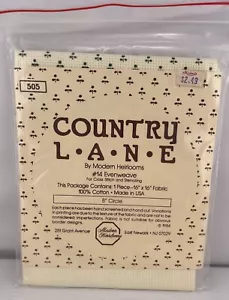 Aida Fabric Country Lane Leaf Circle Printed Border Green 14 Count 16X16 VTG - Picture 1 of 2