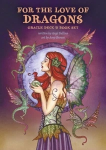 FOR THE LOVE OF DRAGONS ORACLE DECK & BOOK SET by Amy Brown Dragon Tarot Fairy - Picture 1 of 11