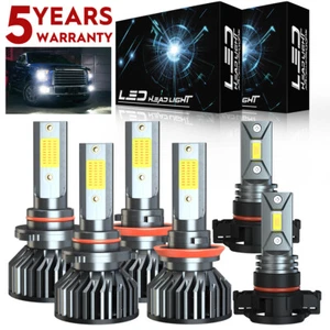 For Cadillac Escalade 2007-2014 LED Headlight Hi&Low Beam Fog Light Bulbs kit - Imagen 1 de 15