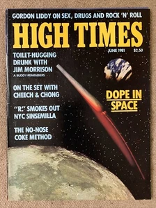 High Times Magazine "Dope in Space" June 1981 - Cheech & Chong Cannabis VTG - Picture 1 of 5