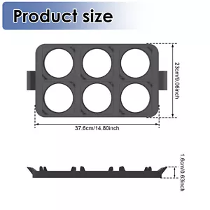 Griddle Egg Ring Tray 6 Cavity Silicone Egg Cooking Ring Detachable qipYZ - Picture 1 of 11