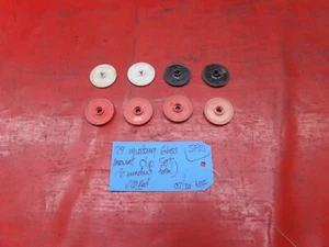 79-86 FORD MUSTANG DOOR WINDOW GLASS INSULATOR PLASTIC BUSHING SET KIT CLIPS OEM - Picture 1 of 6