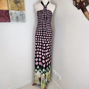 Goddess woman's long dress size Small in good used condition multicolored. - Picture 1 of 10