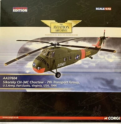 Corgi 1/72 AA37604 Sikorsky CH-34C Chocktaw US Army 7th Transport Group 1966 - Image 1 of 4