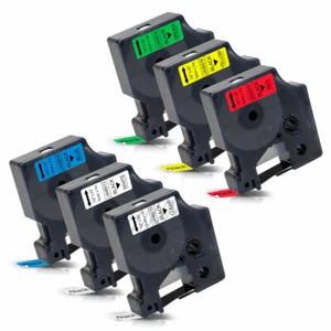 6 Schriftband Kompatibel Dymo D1 12mm 45013 45010-45019 LabelManager 160 280 PnP - Bild 1 von 8