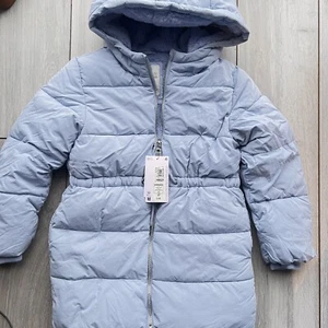 M&S Collection Stormwear Hooded Padded Coat RRP £49.00 LIGHT BLUE 7-8 YEARS V - Picture 1 of 6
