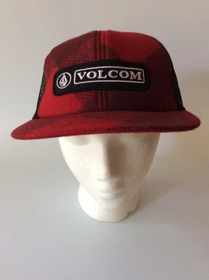Volcom Stone Red Flat Brim Snapback Hat - Image 1 of 4