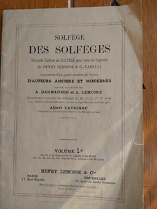 Solfege Des Solfeges 1A Lecons En Cle de Sol Et Cle de Fa F G Keys 1910 Soprano - Picture 1 of 2