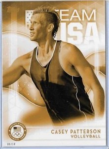 Tarjeta dorada 5x7 Casey Patterson 2016 Topps Olympic 42 ~/10 voleibol playa rara - Imagen 1 de 2
