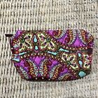 Vera Bradley's LARGE COSMETIC BAG POUCH in RESORT MEDALLION Pattern  NEW IN BAG
