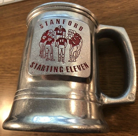 Stanford Starting Eleven Vintage Pewter Mug Stein by Carson * Stanford Football Cover