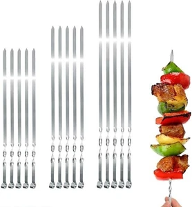 Edelstahl Grillspieße Schaschlik Spieße Schampura Spiesse Mangal Rostfrei 1,5 mm - Bild 1 von 7