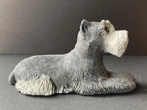 Vintage Sandicast Black Schnauzer Sculpture 1983 Figurine Sandra Brue Handmade - Picture 1 of 8