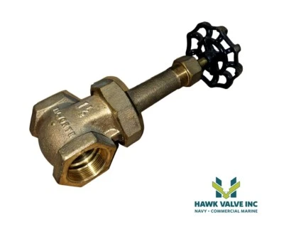 1-1/2 BRONZE 350 S / 1000 CWP THREADED RISING STEM GATE VALVE (WALWORTH FIG.48) - Image 1 of 4