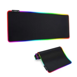 RGB Gaming Mouse Mat Pad - Large Extended Led Mousepad with 14 Lighting Modes... - Picture 1 of 8