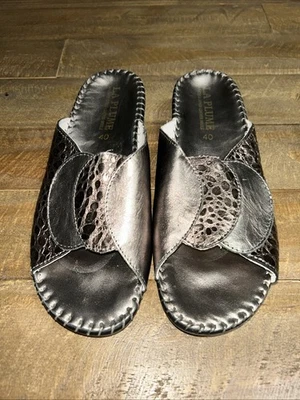 Sandalia Paola para mujer La Plume plantilla deslizable de cuero anti golpes talla 40 talla 9 EE. UU. Foto 1 de 4