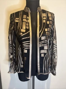 Chaqueta de cuero Stillman Studio New York Lamb transparente mediana preciosa - Imagen 1 de 8
