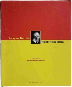 Right of Inspection Derrida Plissart 1998 Photography Philosophy Art Book Rare - Picture 1 of 5