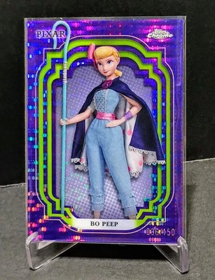 2024 Topps Chrome Disney /150 BO PEEP #76 - TOY STORY Purple Green Pulsar Little - Image 1 of 3